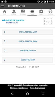 Beneficios Móvil android App screenshot 2